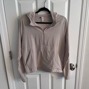 Womens Adidas Golf Size Medium Seersucker Quarter Zip Hoodie